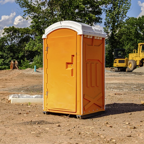 are there any restrictions on what items can be disposed of in the portable toilets in Blue River